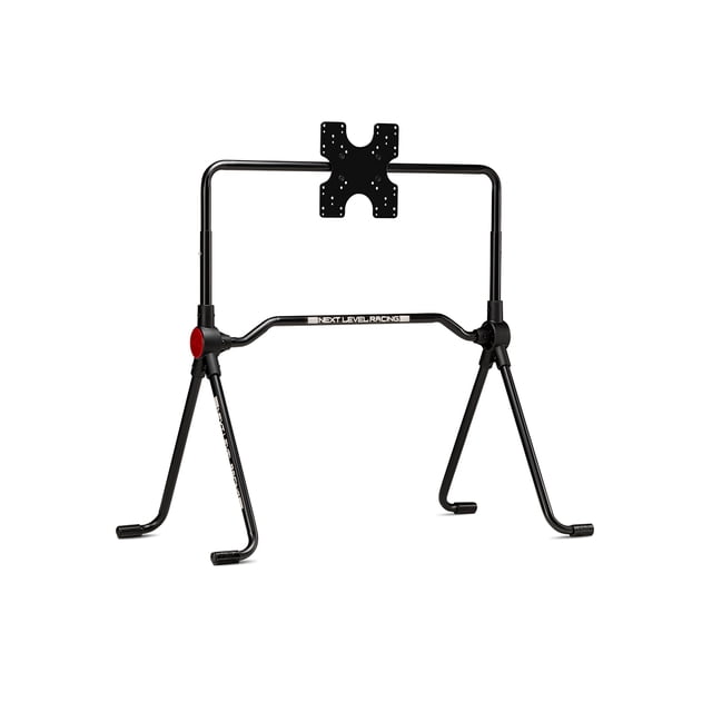 Next Level Racing Lite Support d'Écran Autoportant avec Cadre en Acier Carbone Noir et Support VESA Prenant en Charge des Écrans jusqu'à 55 Pouces, Offrant une Hauteur et une Inclinaison Ajustables, et une Conception Compacte et Légère Idéale pour le Jeu et les Configurations d'Écran d'Ordinateur.