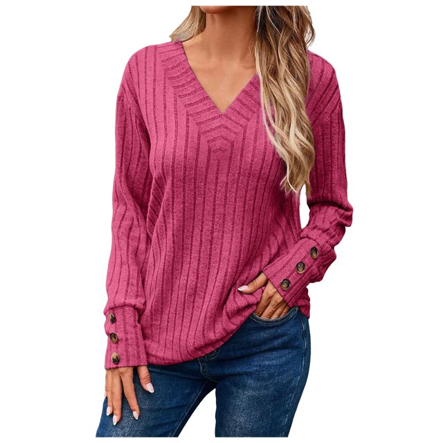 2025 Women's Autumn and Winter Mens Hunting Quarter Zip Long Sleeve V Neck Plus Size Pullover for Men Shirt Solid Color Button Mens Large Sweatshirt Up T