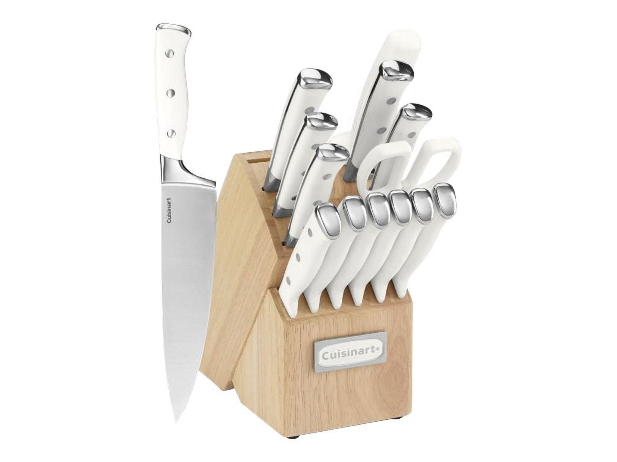 Cuisinart Classic C77WTR-15P - Knife set - white, stainless