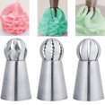 thumbnail image 3 of 3pcs/set Nozzles Stainless Steel Icing Nozzle Cake Flower Piping Tip Pastry Cream Decorating Tip, 3 of 7