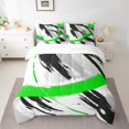 thumbnail image 2 of YST Brush Strokes Peinture à l'huile 7 pièces Gradient Abstract Comforter Set, Reine, 2 of 4