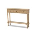 thumbnail image 1 of Baxton Studio Calvin Console d'Entrée Classique et Traditionnelle en Bois Finition Chêne Brun à 3 Tiroirs, 1 of 5
