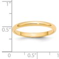 thumbnail image 3 of 14KY 2.5mm Demi-Rond Bande Taille 8.5 Taille 8.5, 3 of 3