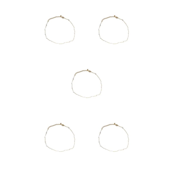 fastboy Necklace Chains Pearl Babys Breath Aesthetic Jewelry Universal Women Accessories Choker Necklaces for Teen Girls Gold 5Set