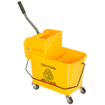 thumbnail image 1 of HOMCOM Seau à Vadrouille Compact avec Essoreuse sur Roues 5 Gallons Jaune, 1 of 10