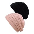 thumbnail image 1 of Tuque Tricotée pour Femmes (Lot de 2), Noir/rose Indie, 1 of 1