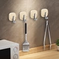 thumbnail image 4 of Fesfesfes Plastic Mounting Hooks Damage Free Removal Strong Backpack Clothes Kitchen Organizer Easy Installation Household, 4 of 5