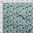 thumbnail image 3 of oneOone Rayon Turquoise Blue Fabric Florals Fabric For Sewing Printed Craft Fabric By The Yard 56 Inch Wide, 3 of 5