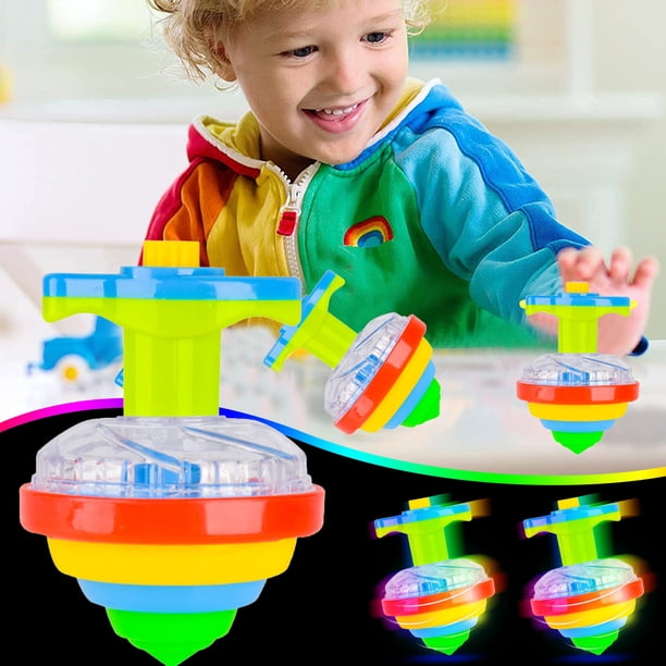 Meitianfacai Toupies Montantes pour Enfants, Lumières DEL Clignotantes, Cadeaux de Fête d'Anniversaire, Articles pour Sacs-Surprises pour Garçons et