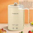 thumbnail image 3 of Portable Electric Kettle, Boil Dry Protection Rapid Heating 300W Mini Hot Water Boiler Compact  for Tea White, 3 of 7