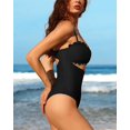 thumbnail image 2 of Charmo Maillot de Bain une Pièce à Bords Festonnés pour Femmes, Monokini à Découpes, 2 of 6