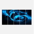 thumbnail image 2 of Fractal 3D Circled Blue Waves - Abstract Canvas Art Print, 2 of 3