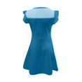 thumbnail image 4 of MIASHUI Girls Summer Casual Party Dress with Ruffle Sleeves and Mesh A-Line Design Featuring Convenient Pockets for Kids Sky Blue,4-5 Years, 4 of 4