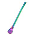 thumbnail image 1 of Amdohai Stainless Steel Straw Spoon Reusable Drinking Spoon Straws Double Filter Flat Smooth Design Straws, 1 of 8
