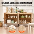 thumbnail image 4 of VEVOR Armoire de Rangement en Rotin avec 4 Portes Magnétiques et Tablettes Ajustables Naturel, 4 of 9