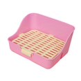 thumbnail image 2 of GROWTH TANK Rabbit Litter Box Detachable Cleaning Potty Trainer Corner Pet Toilet for Guinea Pink, 2 of 9