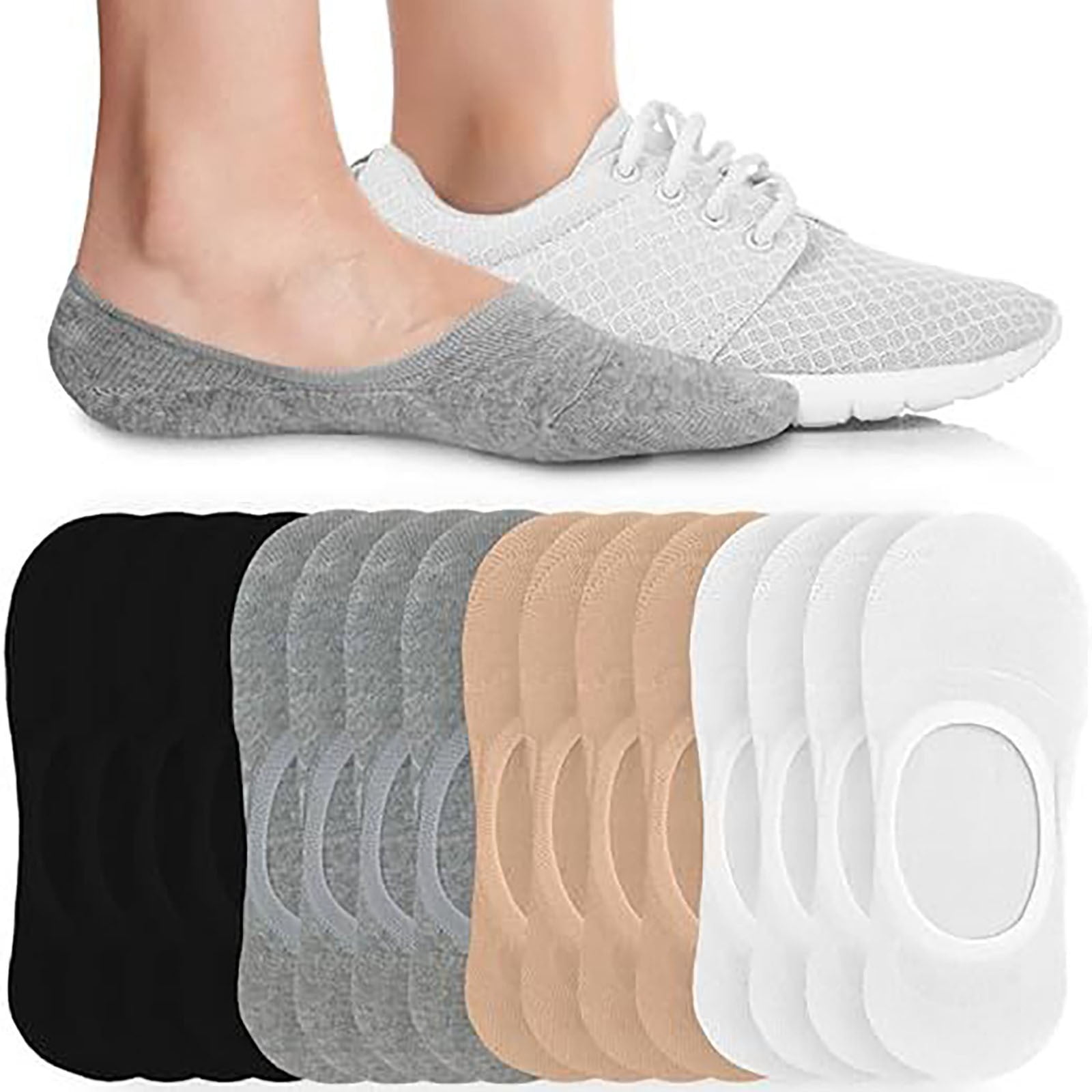 Bunenne No Show Socks Womens Flat Socks for Women's Boat Socks Broken Net Women's Short Socks Summer Breathable Short Socks Ladies Socks Low Cut Socks Cute Black Socks Camouflage One Size