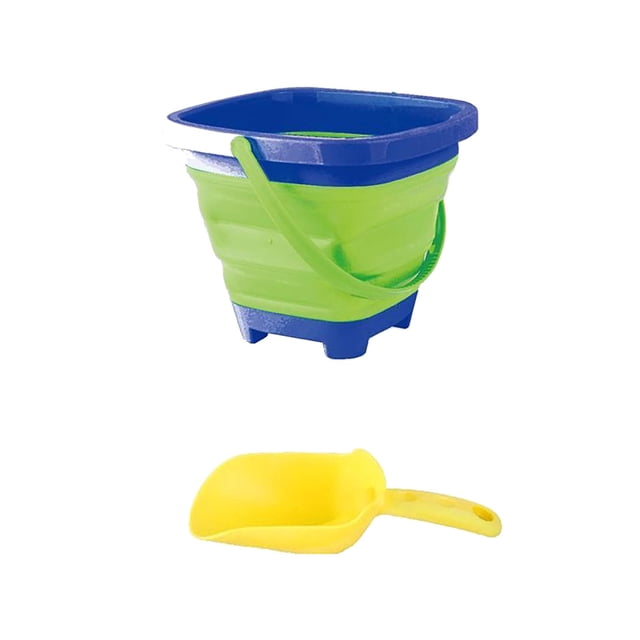 XZNGL Childrens Beach Toys Foldable Water Bathing Portable Silicone Bucket Toy