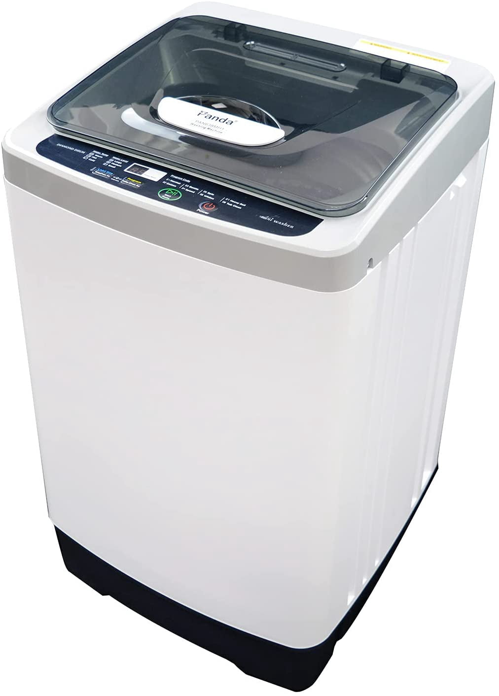 Panda 1.38 Cu.ft Portable Washing Machine, 3 Water Levels, 8 Programs, Compact Top Load Cloth Washer