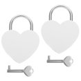 thumbnail image 3 of Shisuyan Heart Shaped Padlock Zinc Alloy 2Set 2.3x1.7x0.3In, 3 of 9