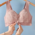 thumbnail image 4 of VEKDONE Woman's Embroidery Thin Style Ventilate Large Size Bra Without Steel Rim Pink XXL, 4 of 5
