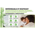 thumbnail image 2 of Nola Home Bamboo Waterproof Mattress Protector Hypoallergenic & Breathable Mattress Cover  with Elastic Sides to Grip Under Mattress, Double, 2 of 7