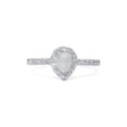 thumbnail image 3 of 1/2ct Pear Shape Opal & Diamond Halo Ring 14K White Gold, 3 of 3