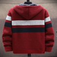 thumbnail image 3 of Men’s Full Zip Hoodies Long Sleeve Striped Print Knit Cardigan Sweater, 3 of 4