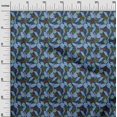 thumbnail image 3 of oneOone Polyester Spandex Blue Fabric Tropical Leaf Craft Projects Decor Fabric Printed By The Yard 56 Inch Wide, 3 of 5