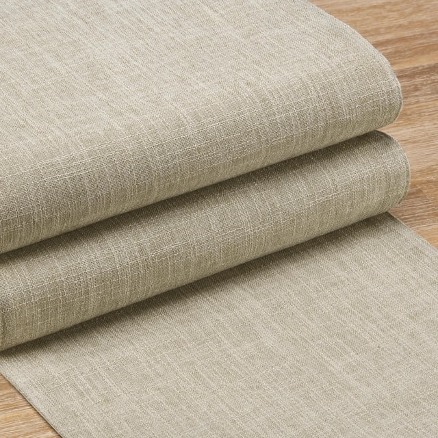 Bouclair Beige Taha Chemin de Table Rectangulaire en Coton Beige Orienté vers l'Avant avec texture Tissée visible et Rembourrage 100 % polyester en Forme Basse, dimensions 12,7 Po (32,26 cm) de Large par Spécifications, Présenté sur un Dessus de Table Neutre et Adapté à Superposer sous des Centres de Table Ou des Réglages de place pour des occasions Décontractées Ou Formelles.
