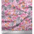 thumbnail image 1 of Soimoi Modal Satin Fabric & Orchids Floral Printed Craft Fabric by The Yard 42 Inch Wide, 1 of 3