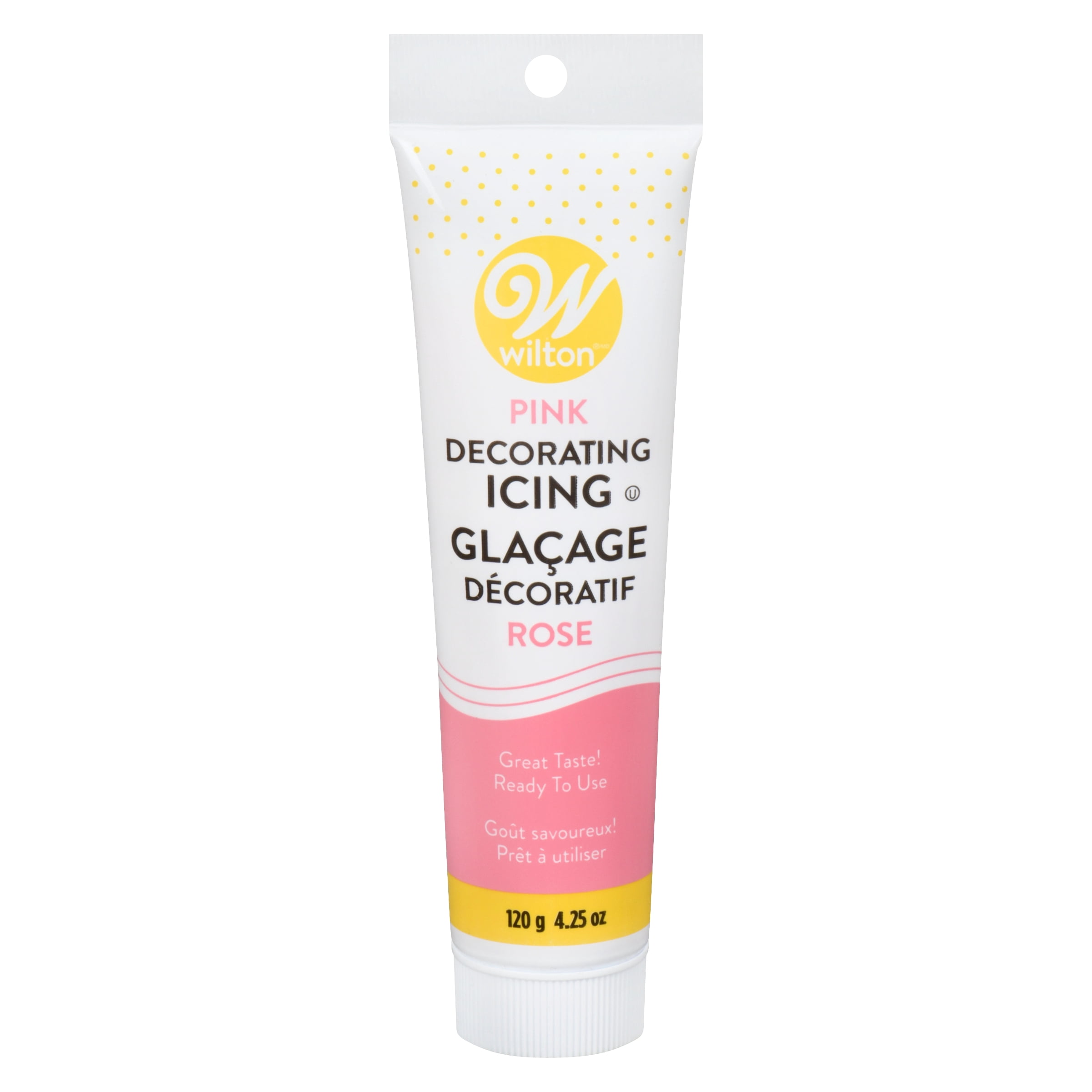 Glaçage décoratif rose Wilton 120 g