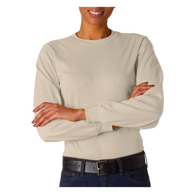 Jerzees Mens DRI-POWER Active Long Sleeve Crew T-Shirt, XL, Sandstone
