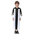 thumbnail image 1 of Moggemol Boys Graduation Gown Praise Dance Dress Color Block Long Sleeve Church Choir Robe Black 8, 1 of 6