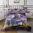 thumbnail image 1 of Erosebridal Magic Unicorn Coverlet Set King, Castle Waterfall Rainbow Bedding Set, Fairy Tale Room Decor 3-Piece, 1 of 5