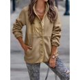thumbnail image 3 of REDHOTYPE Women's Button Long Sleeve Brushed Jacket Coats with Pockets, 3 of 4