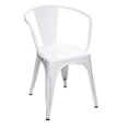 thumbnail image 3 of Nicer Furniture ensemble de 4 fauteuils Tolix en blanc, 3 of 3