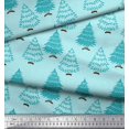 thumbnail image 3 of Soimoi Poly Georgette Fabric Christmas Tree Block Printed Fabric 1 Yard 52 Inch Wide, 3 of 3