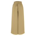 thumbnail image 3 of GZWYHT Wide Leg Pants,Palazzo Pants,Women's Wide Leg Pants Flowy Ruffle Solid Color Drawstring Waist Pants,Flowy Pants,High Waisted Pants,Sweatpants Women,Yellow,XXL, 3 of 4