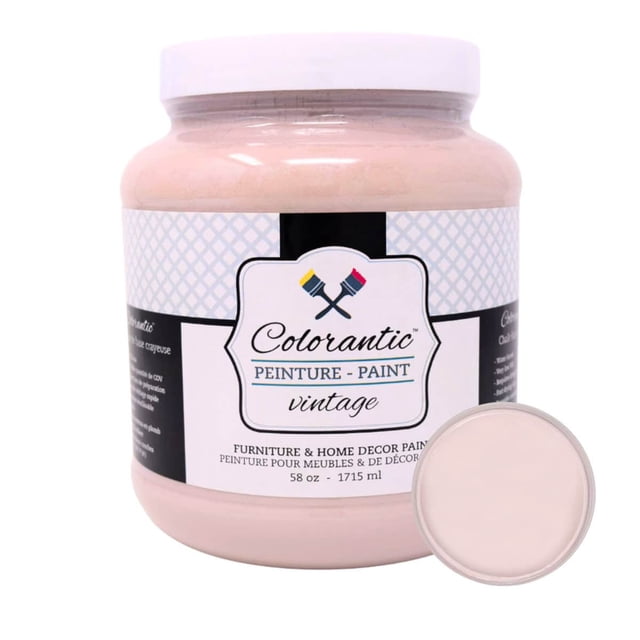 Colorantic / Peinture à la Craie à Base de ROSE Poussiéreux pour Meubles Bricolage - Vieux ROSE - 58 oz