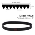 thumbnail image 2 of Unique Bargains 190J8 PJ V-Ribbed Belt, 8 Ribs, 19' Length x 0.74' Width, EPDM Industrial Transmission Serpentine Belt, 2 Packs, 2 of 5