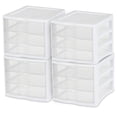 thumbnail image 1 of Sterilite 3 Drawer Unit, Stackable Plastic Organizer System with Storage Drawers, 4 Pack, 1 of 11