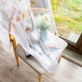 thumbnail image 3 of ZZkhGO Leaf Pattern Sheer Window Voile Curtain, Single Panel Fabric Drape 200x100cm, Polyester Curtain for Living Room, 3 of 7
