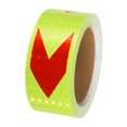 thumbnail image 1 of Unique Bargains Reflective Tape, 2' x 16 FT Arrow Waterproof Adhesive Safety Tape, Fluorescent Yellow Red, 1 of 6