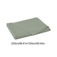 thumbnail image 3 of Qonioi Solid Color Bed Sheet, Washable Polyester Fitted Sheet, Easy Care Deep Pocket Sheet for Mattress, Queen King Size Bedding 220x230cm, 3 of 6