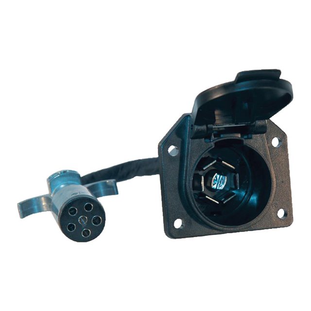 Husky Towing Adaptateur de Connecteur de Câblage de Remorque 30693 6-Way BIN à 7-Way Blade; Fil Flexible; Moulé sous Pression Zinc 6-Way BIN