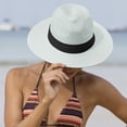 thumbnail image 1 of Meitianfacai Women's Sun Hat, Wide Rimmed Sun Protection Straw Hat Summer UV Protection Beach Cap with Ribbon, 1 of 5