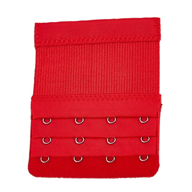 Extension Strap Bra Extenders Breathable 3 Rows 4 Hooks Adjustable Brassiere Accessories Clips Replacement Intimates red