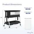 thumbnail image 3 of Dream On Me Calypso Portable Bassinet With Wheels, Black, 3 of 7