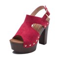 thumbnail image 2 of LSLJS Wedge Heel Sandals Women's Thick Bottom Fish Mouth Solid Color Sandals, 2 of 7